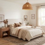 Jirax Farmhouse Rattan Dome Pendant Light