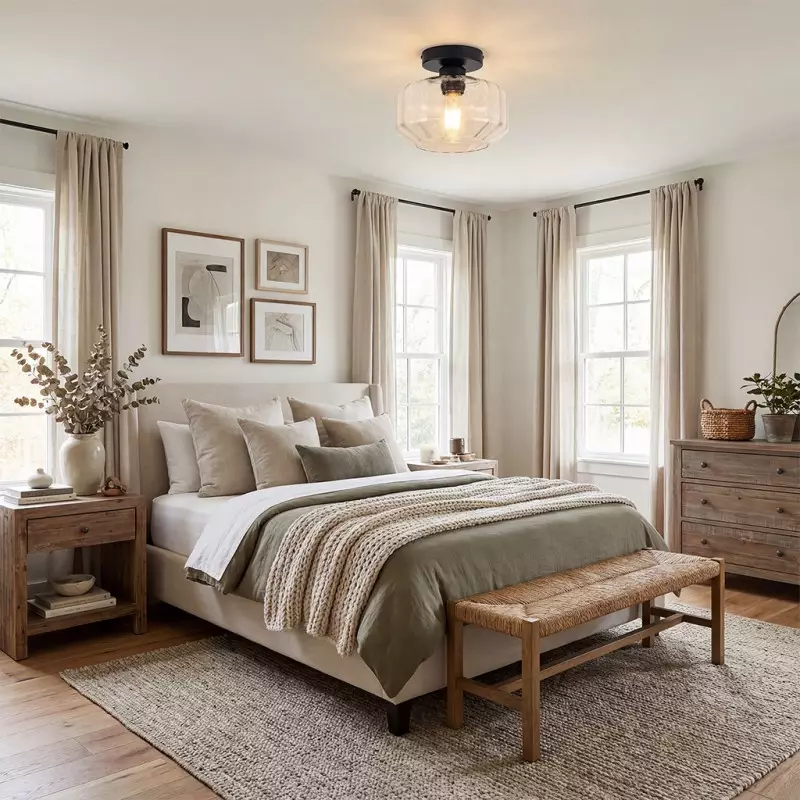 Ozma Stylish Wavy Glass Lantern Flush Mount Ceiling Light