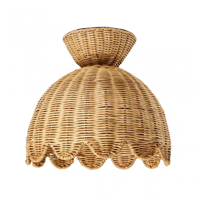 Robin Boho Style Woven Rattan Flower Ceiling Light