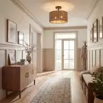 Lannister Coastal 2-Light Semi-Flush Mount Ceiling Light with Hand Woven Drum Shade for Bedroom