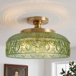 Muir Industrial Caged Dome Metal Semi-Flush Mount Ceiling Light