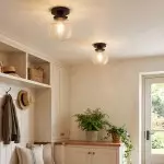 Ixionis Vintage Engraved Pattern Globe Glass Flush Mount Ceiling Light