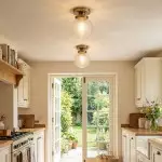 Ixionis Vintage Engraved Pattern Globe Glass Flush Mount Ceiling Light