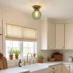 Ixionis Vintage Engraved Pattern Globe Glass Flush Mount Ceiling Light