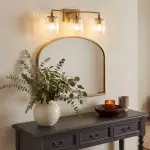 Cerys Modern 3-Light Ribbed Glass Cylinder Sconce