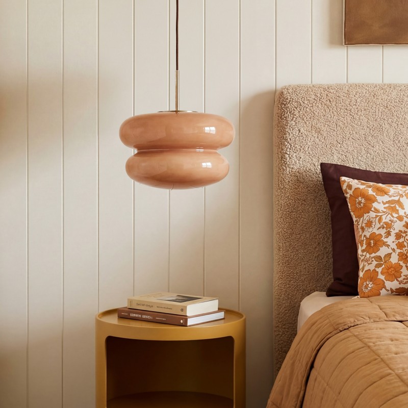 Josie Cream Bauhaus Opal Glass Pendant Light