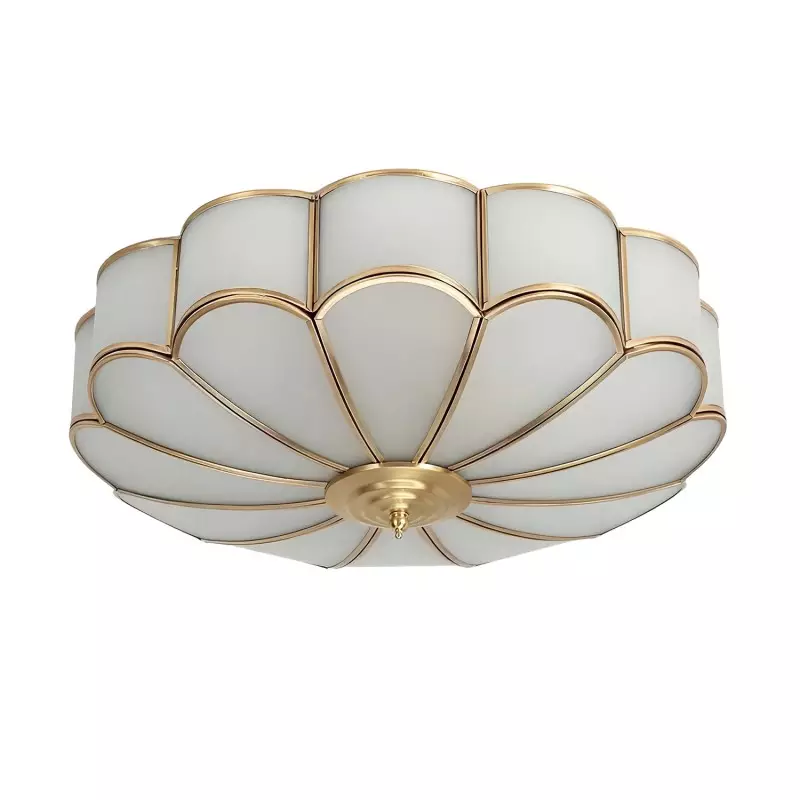 Eldor Gold Flower Shape Glass Recessed Ceiling Light