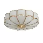 Eldor Gold Flower Shape Glass Recessed Ceiling Light