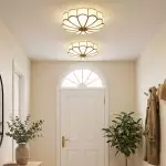 Eldor Gold Flower Shape Glass Recessed Ceiling Light
