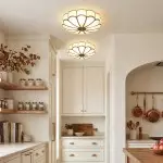 Eldor Gold Flower Shape Glass Recessed Ceiling Light