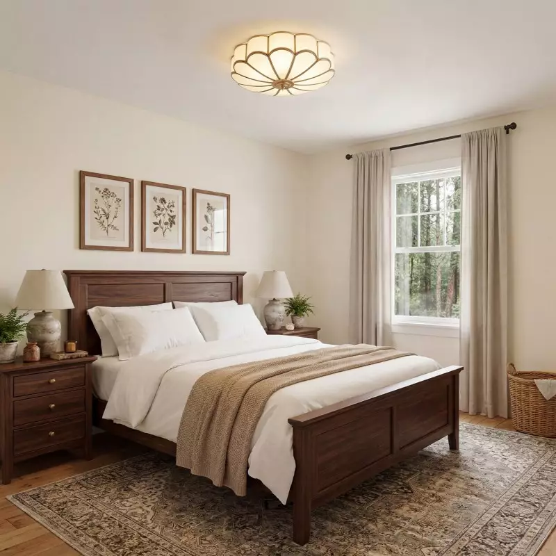 Eldor Gold Flower Shape Glass Recessed Ceiling Light