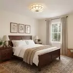 Eldor Gold Flower Shape Glass Recessed Ceiling Light