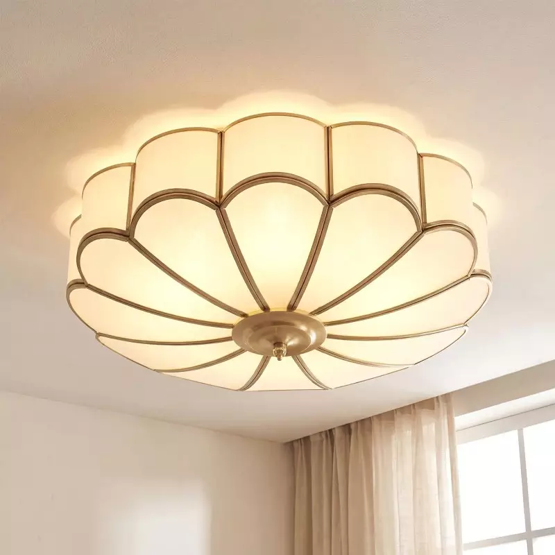 Eldor Gold Flower Shape Glass Recessed Ceiling Light