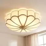 Eldor Gold Flower Shape Glass Recessed Ceiling Light