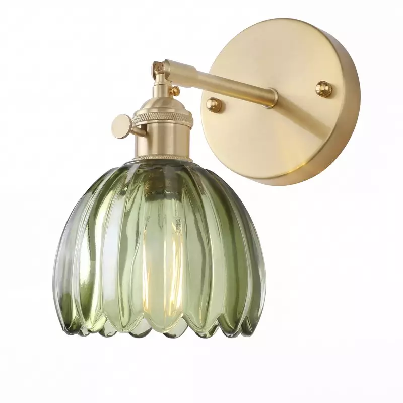 Elara Vintage Glass Tulip Sconce
