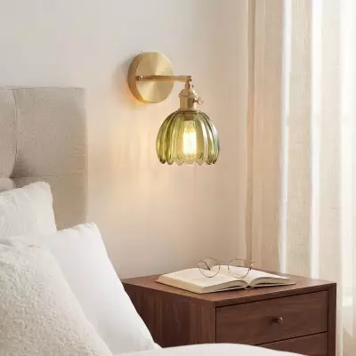 Elara Vintage Glass Tulip Sconce