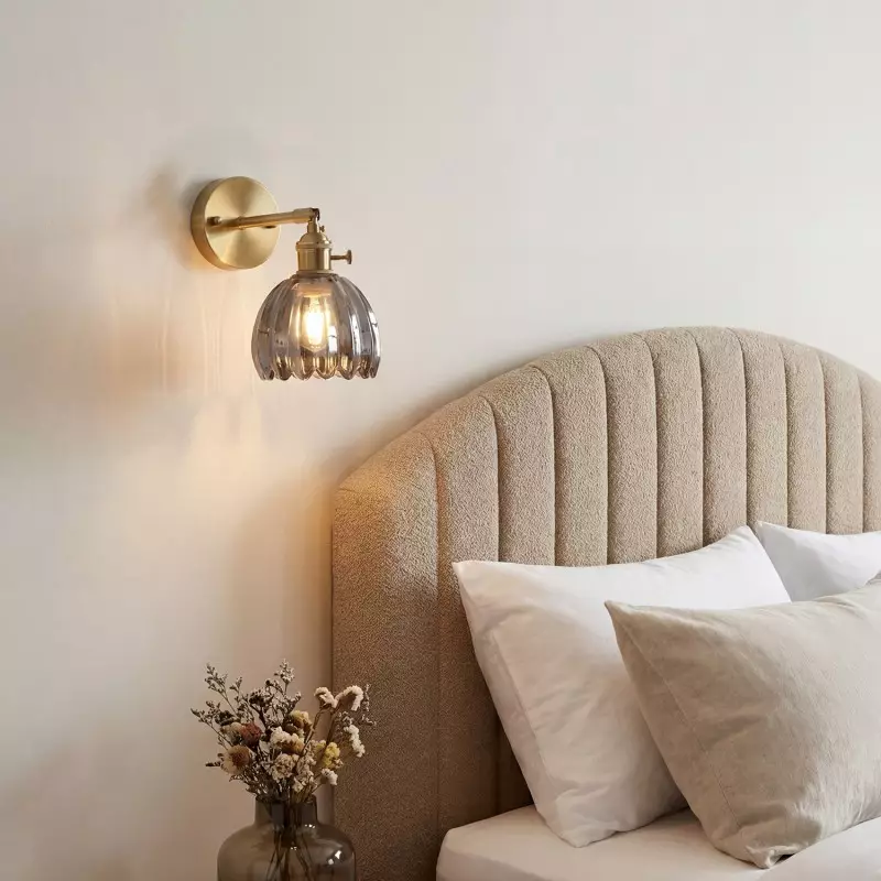 Elara Vintage Glass Tulip Sconce