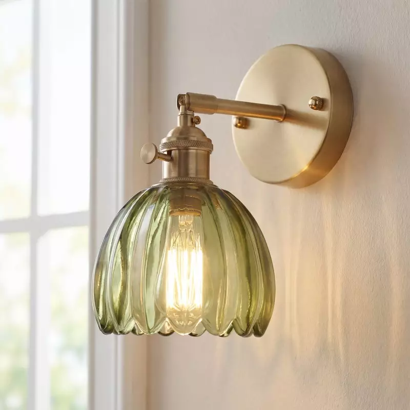 Elara Vintage Glass Tulip Sconce