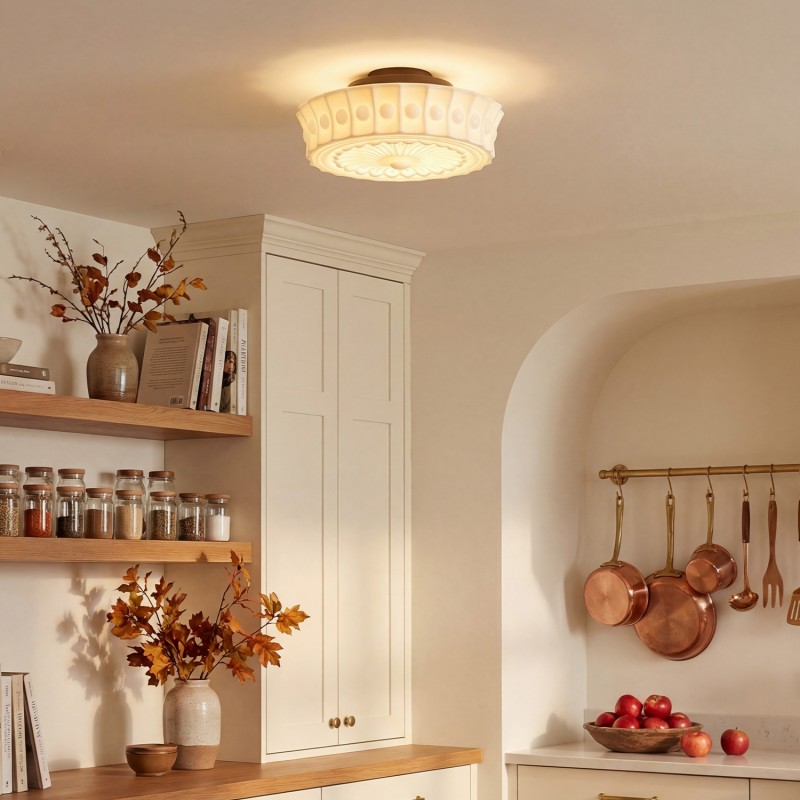 Jeevika Vintage Art Classic Round Personalized Pendant Light