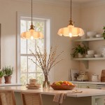 Jovianth French Cream Flower Single Pendant Light