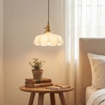 Jovianth French Cream Flower Single Pendant Light