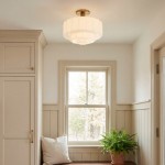 Ellis Retro Milk White Glass Ceiling Light