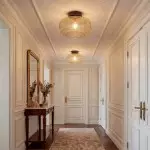 Octavius Farmhouse Retro Amber Fluted Glass Ceiling Light