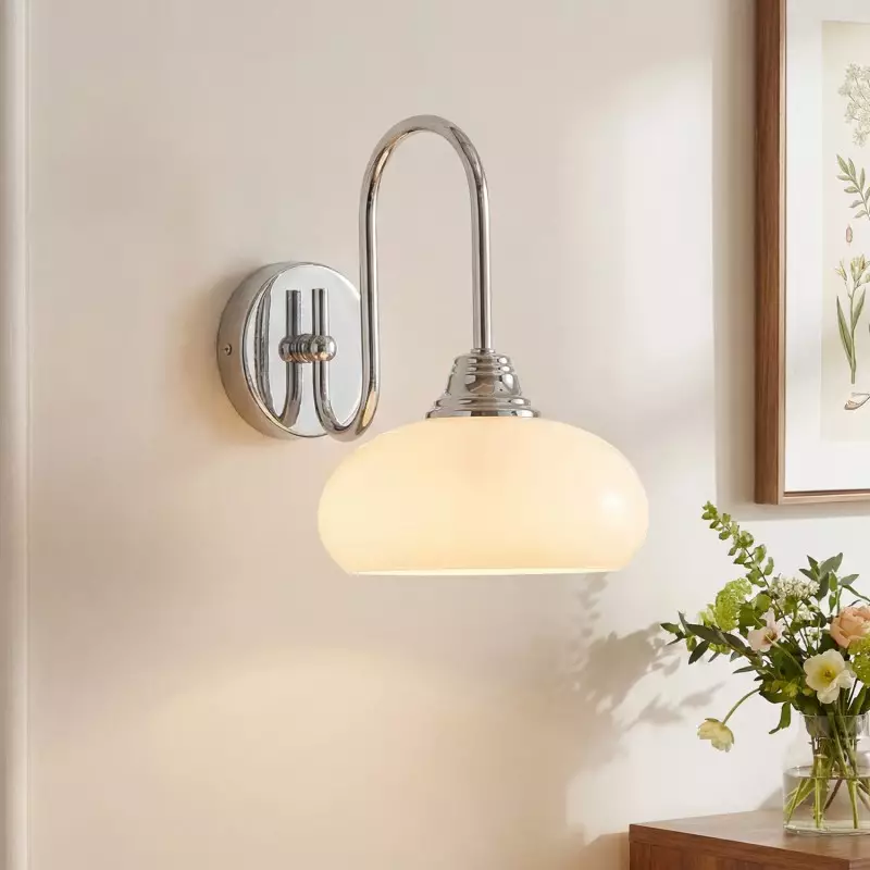 Ylvaen Bauhaus 1 Light Milk Glass Sconce