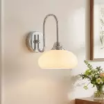 Ylvaen Bauhaus 1 Light Milk Glass Sconce