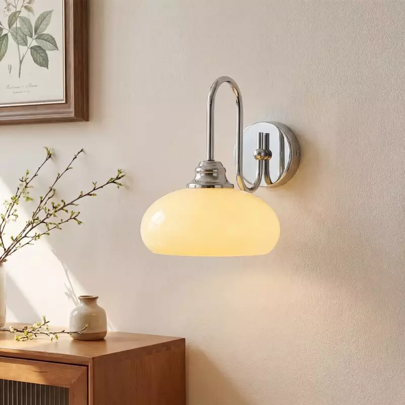 Ylvaen Bauhaus 1 Light Milk Glass Sconce