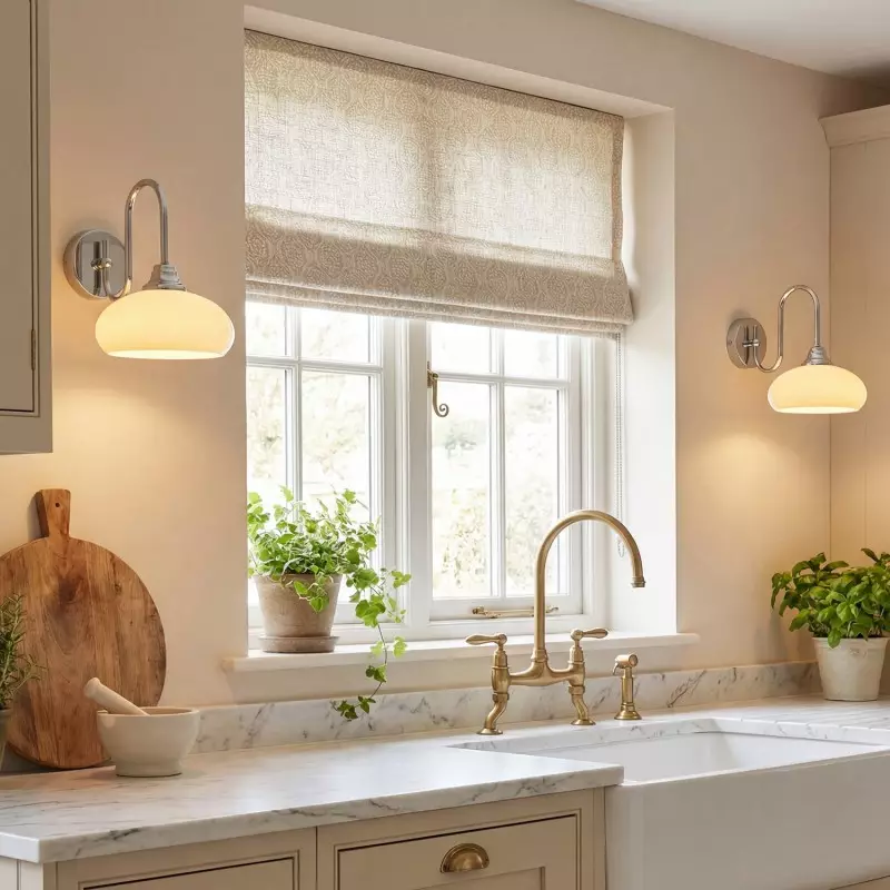 Ylvaen Bauhaus 1 Light Milk Glass Sconce