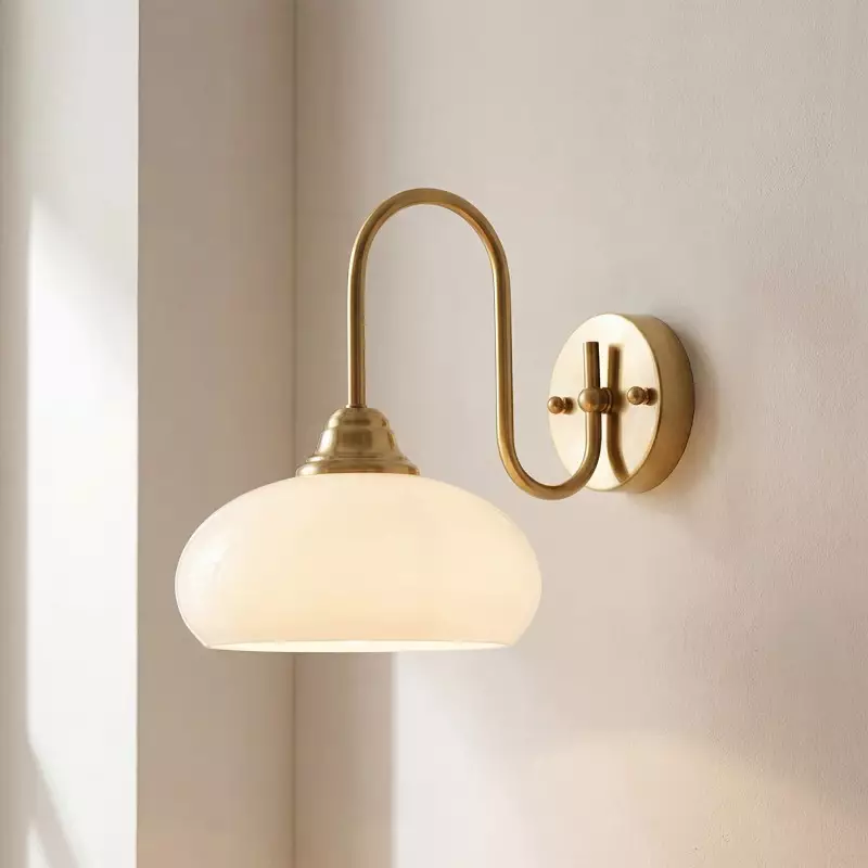 Ylvaen Bauhaus 1 Light Milk Glass Sconce