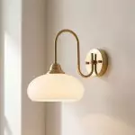 Ylvaen Bauhaus 1 Light Milk Glass Sconce