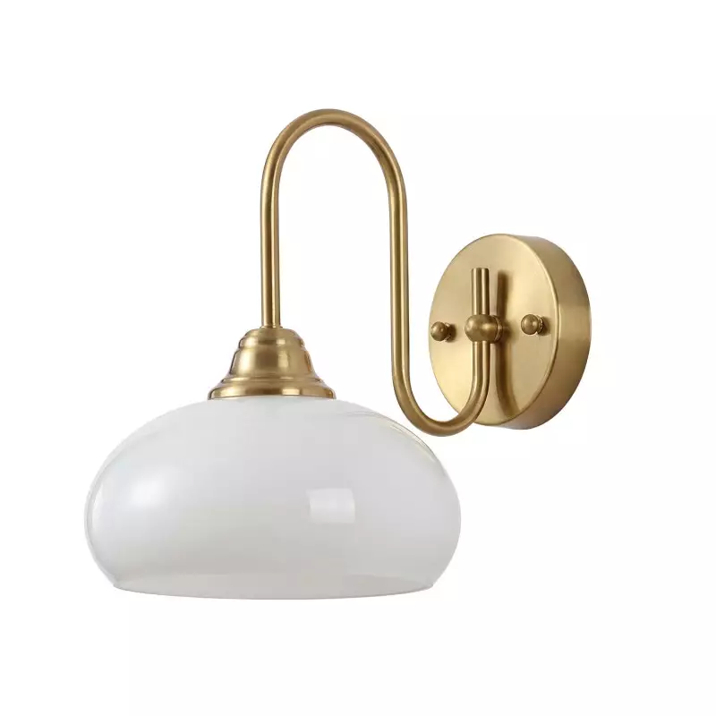 Ylvaen Bauhaus 1 Light Milk Glass Sconce