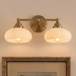 Alberta Bauhaus Milk White Glass Wall Sconce