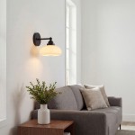 Alberta Bauhaus Milk White Glass Wall Sconce