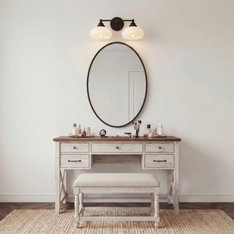 Alberta Bauhaus Milk White Glass Wall Sconce