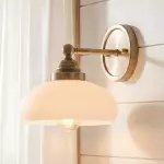 Stefania Rustic Pleated Fabric Shade Sconce
