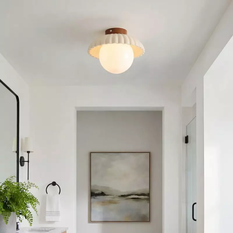 Brynley Cream Style Metal Flower Ceiling Light