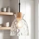 Lyzar Rustic Tiered Rattan Fabric Pendant Light