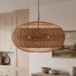 Barbara Coastal Rattan Pendant Light Kitchen Island