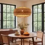 Barbara Coastal Rattan Pendant Light Kitchen Island