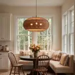Barbara Coastal Rattan Pendant Light Kitchen Island