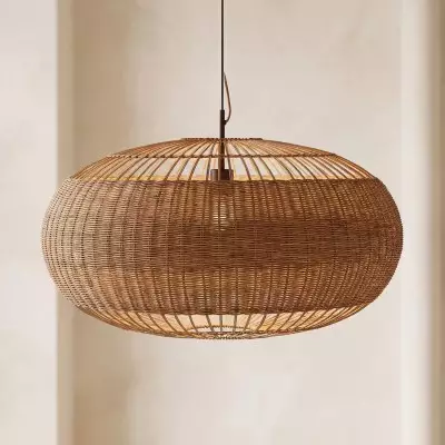 Barbara Coastal Rattan Pendant Light Kitchen Island