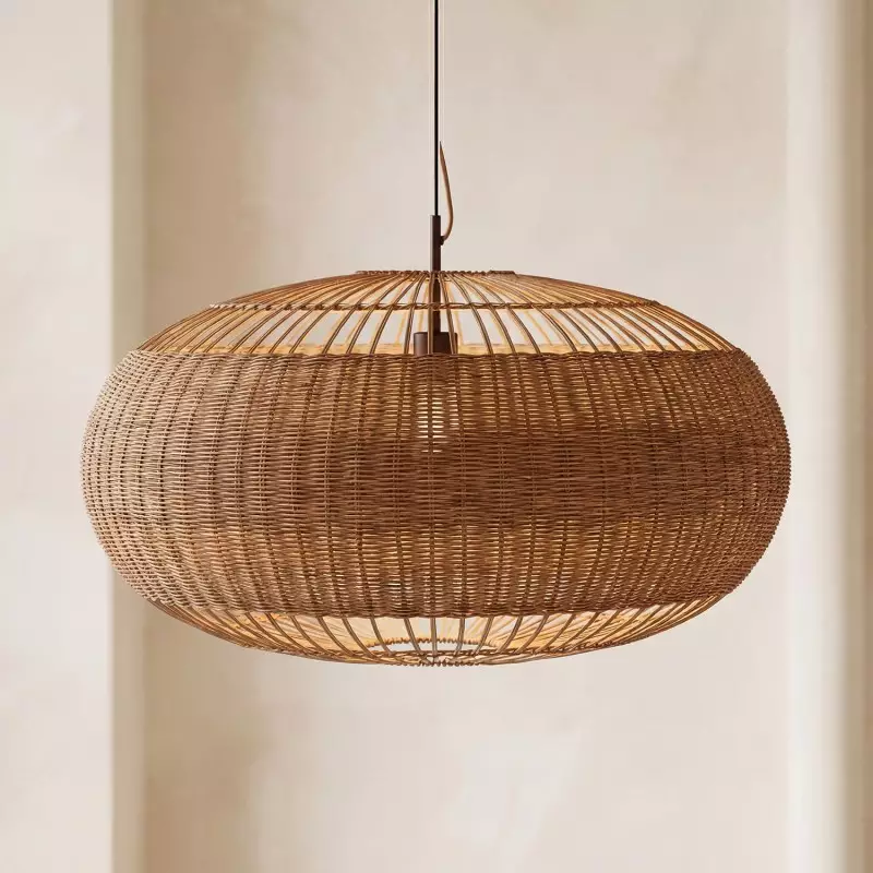 Barbara Coastal Rattan Pendant Light Kitchen Island