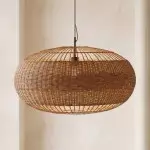 Barbara Coastal Rattan Pendant Light Kitchen Island