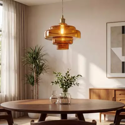 Yves Vintage Tiered Glass Pendant Light