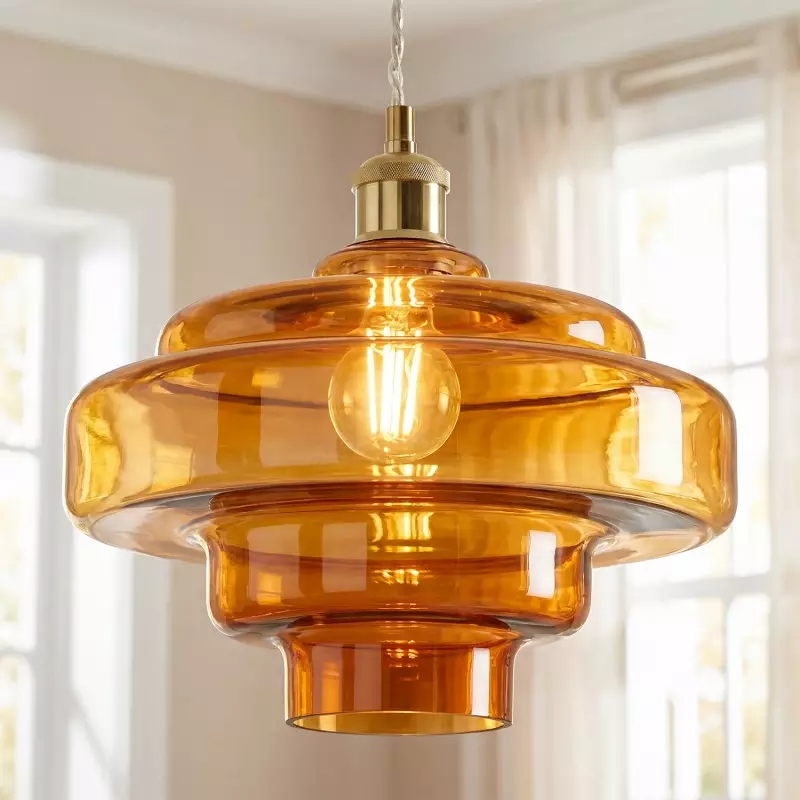 Yves Vintage Tiered Glass Pendant Light