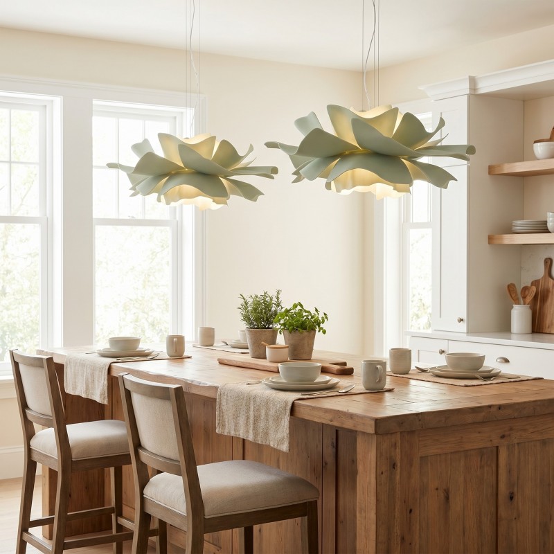 Lyronis White Flower Acrylic Pendant Light