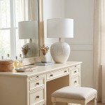 Ulysse Rustic Ceramic Pot Table Lamp With Drum Shade